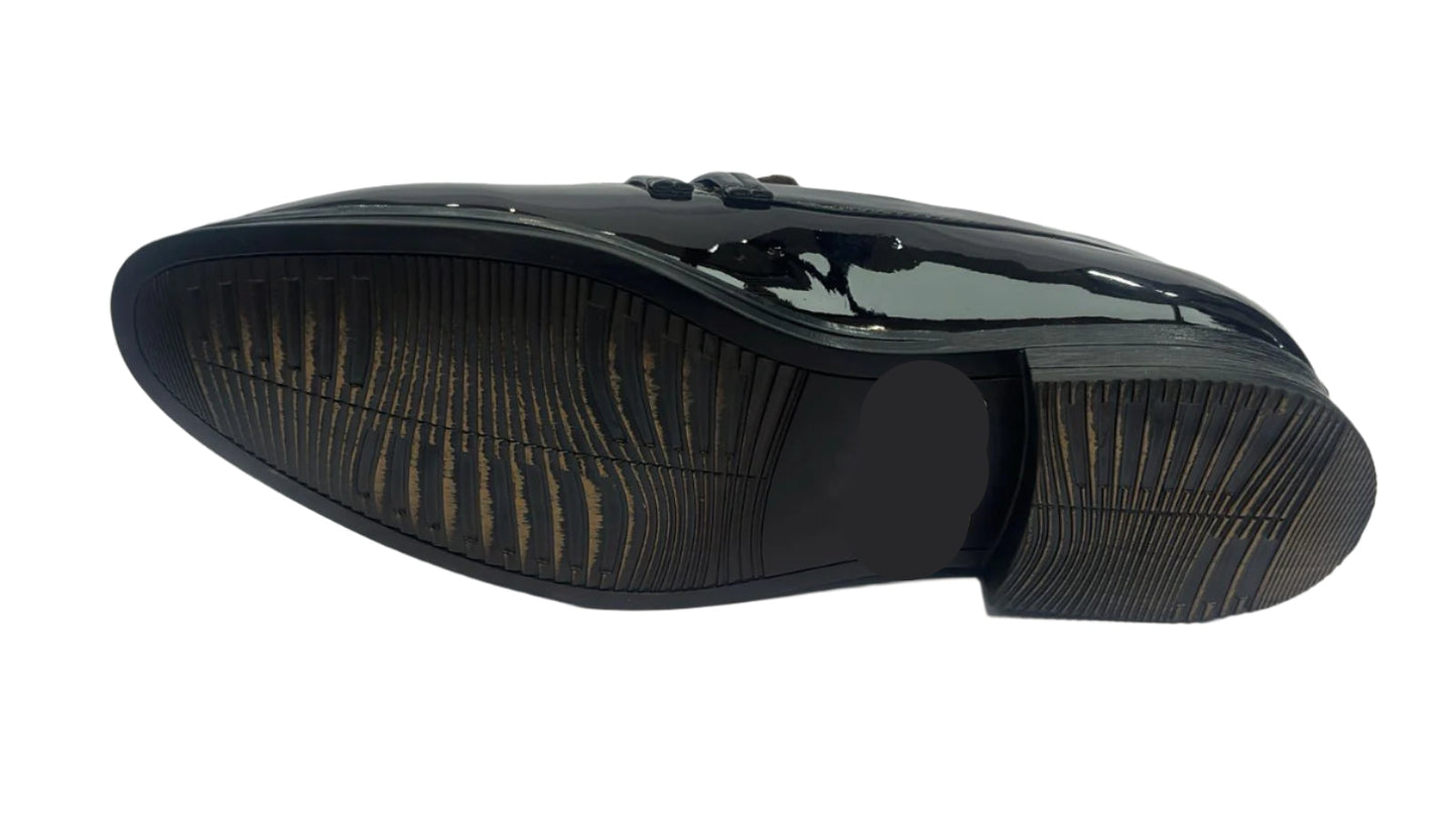 Men blue chip wedding reception wear shoes brown shinning with ethnic design With double show Velcro