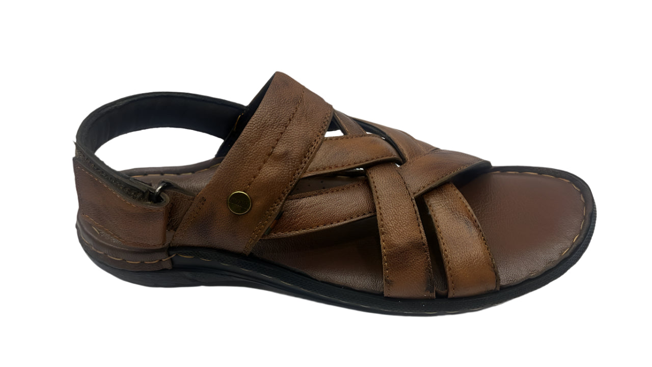 Men’s Full cover leather sandal soft doctor pad DS 24-52093 J-1392