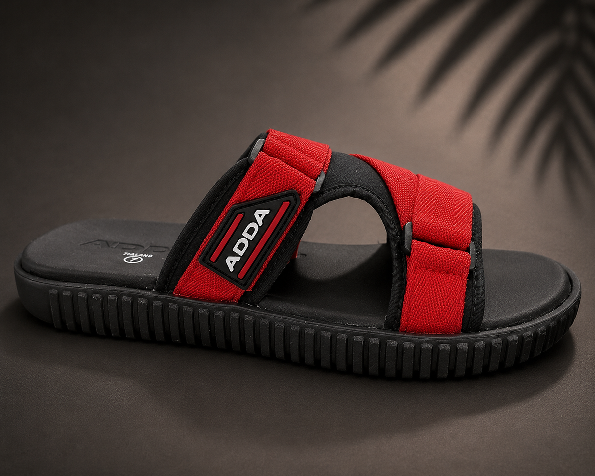 MENS ADDA WWW MARSHALL 1 SANDAL - BLACK/RED
