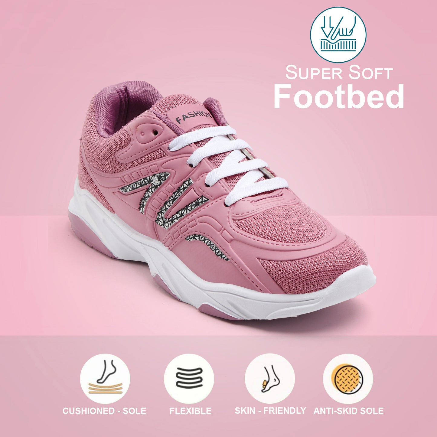 Ruchi Sport Shoes - Onion Pink