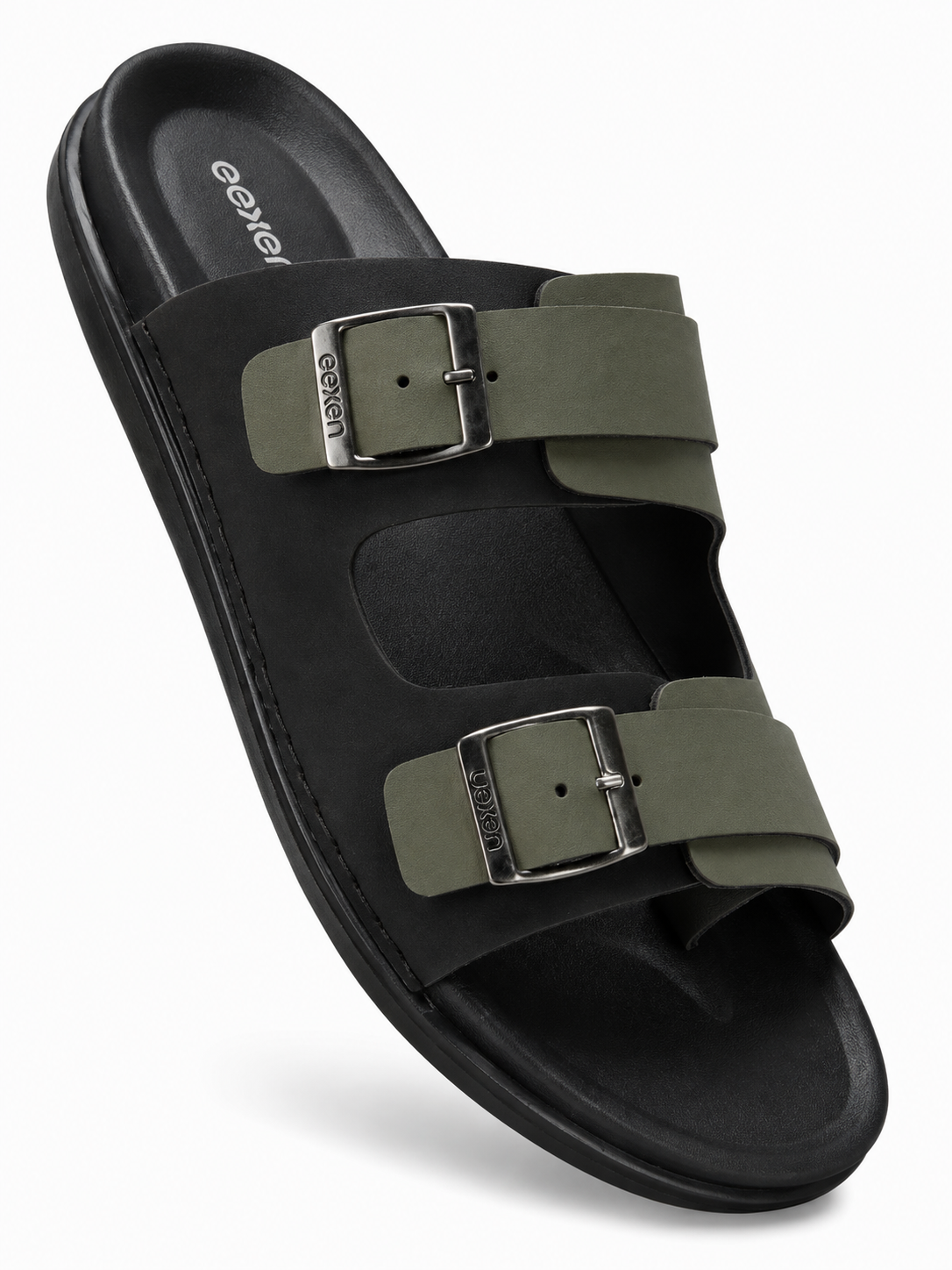 MENS EEKEN 6182 CHAPPAL - BLACK/OLIVE