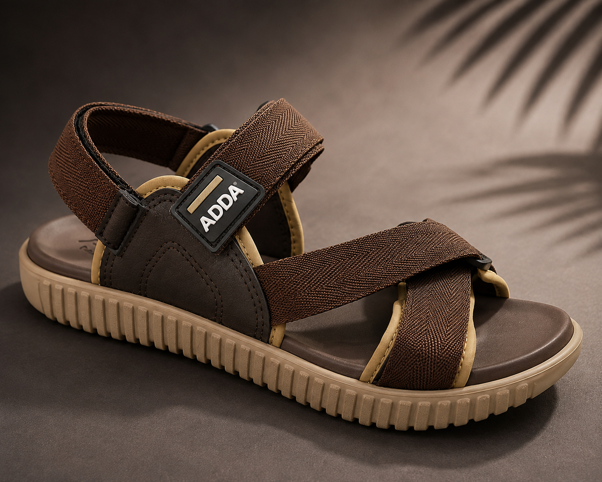 MENS ADDA WWW SWORD 1 SANDAL - BROWN/BEIGE