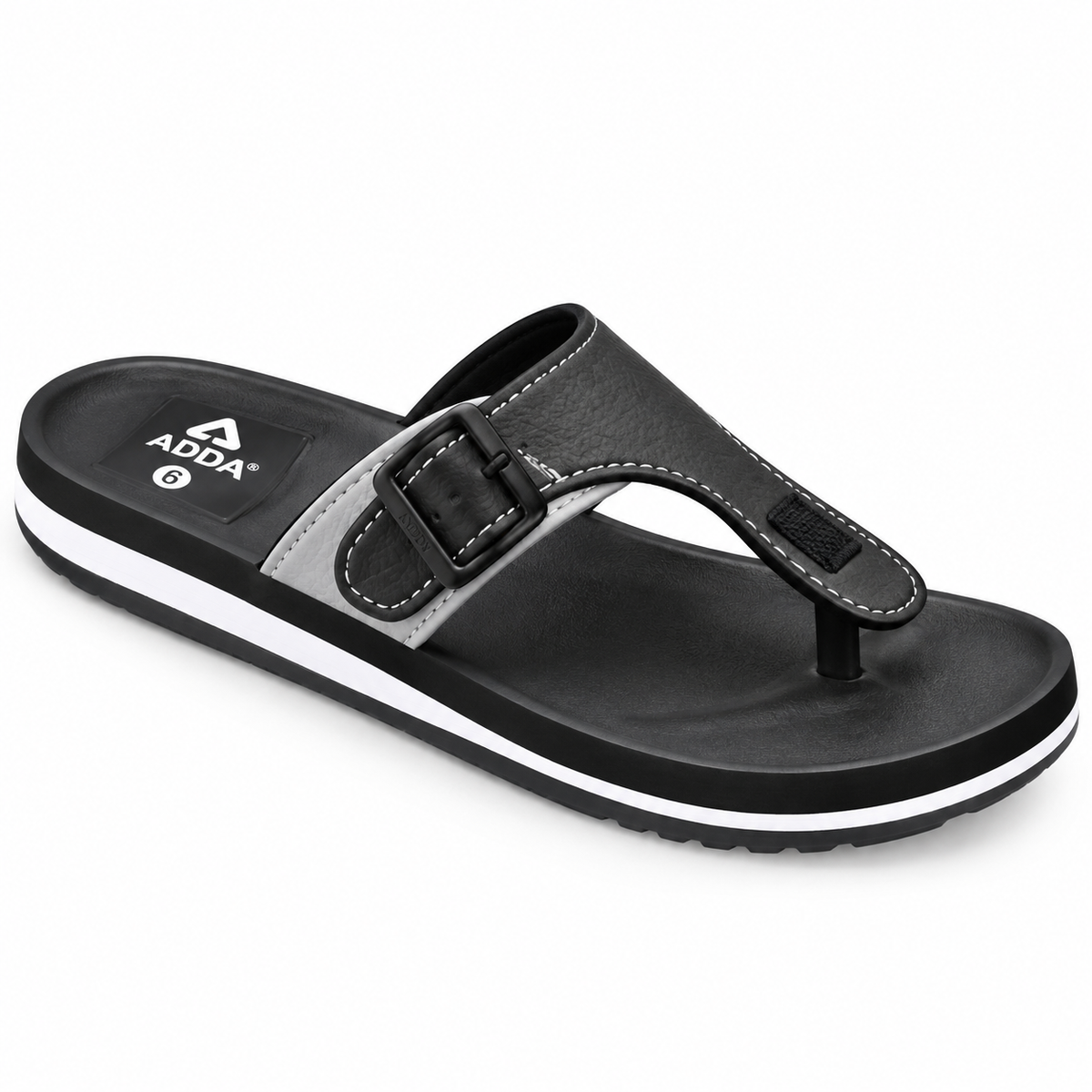 MENS ADDA BFF-A-ONE CHAPPAL - BLACK/GREY