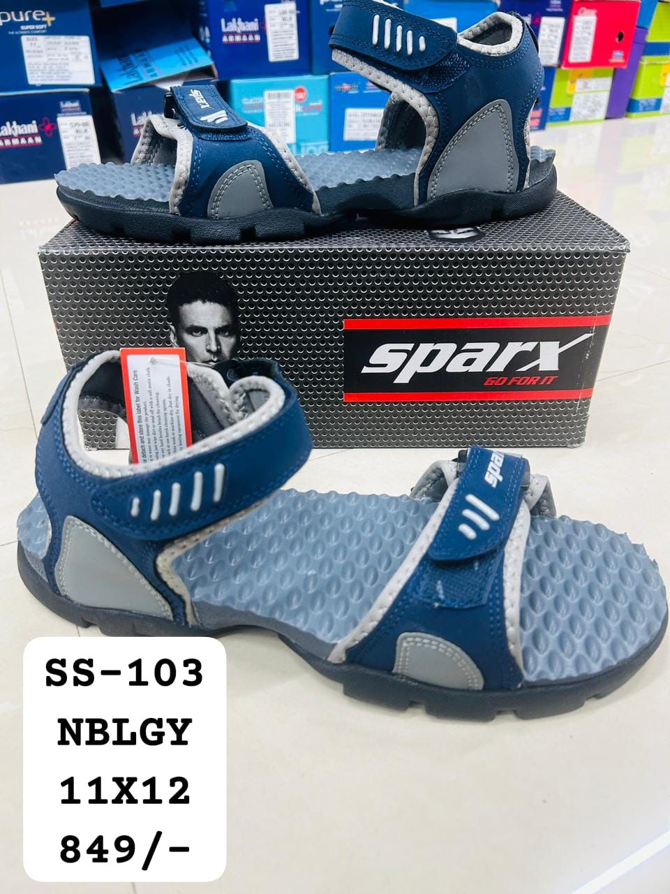 Sparx SS-103 Men's Office Sandal | Black Grey | Buy Online India