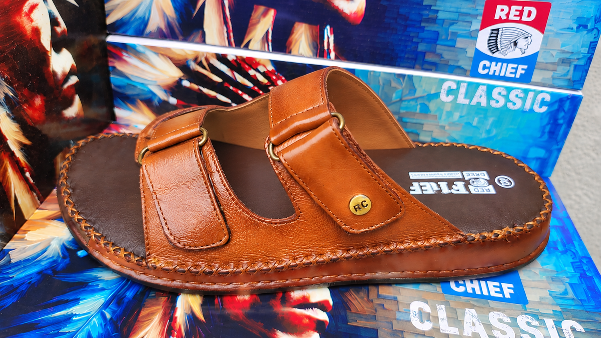 red chief mens 6080 leather chappal