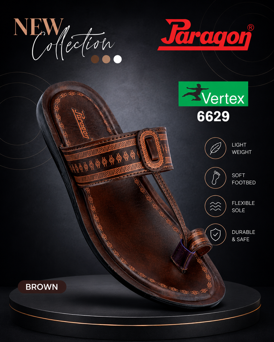 MENS PARAGON 6629 CHAPPAL - TAN
