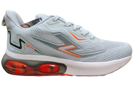 Lancer Men Running Sports Shoes (Grey and Orange)