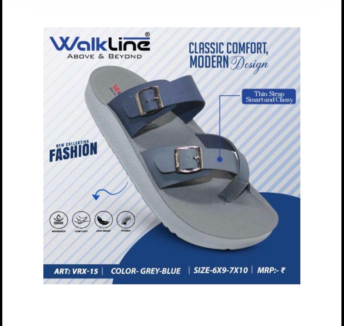 Walkline VRX-15 Men's Soft Sole Chappal | Brown Beige Grey | Buy Online India