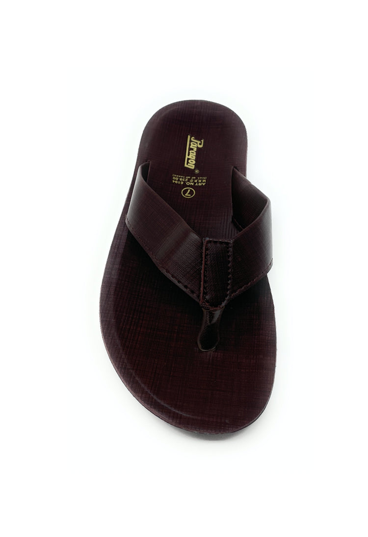 Paragon Men's 6194 Dark Brown Waterproof Round Toe Flipflop Thong And Chappal