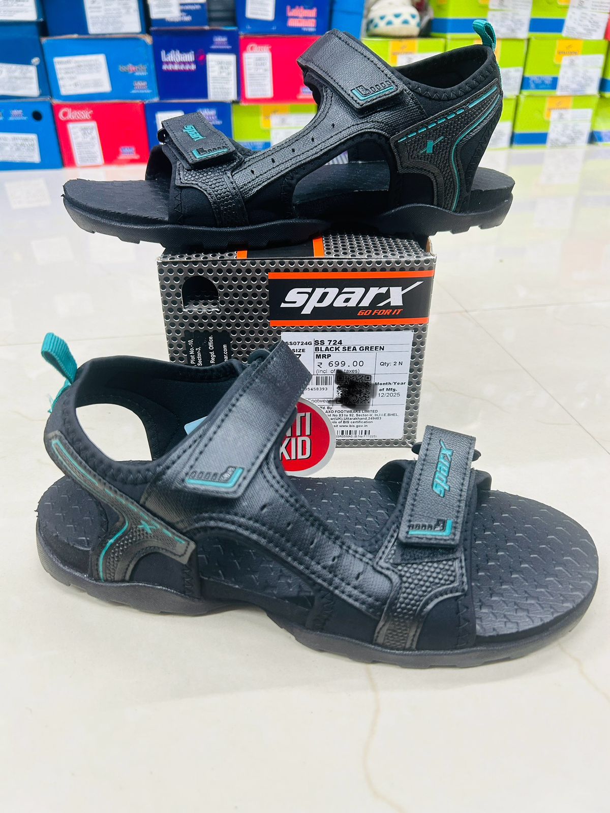 Sparx SS-724 Men's Office Sandal | Navy Blue & Black | Buy Online India
