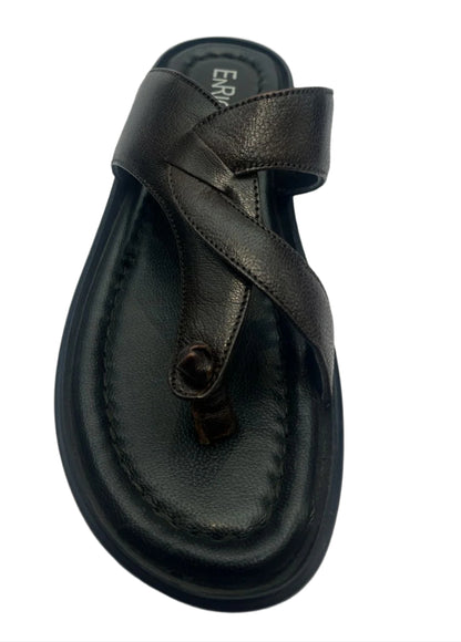 Enrique black soft chappal DS 22069 C-1673