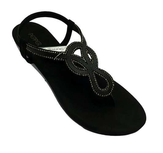 Women’s ladies Sober sandal full black doctor pad soft cushion Pepper DS 1422284  L-002