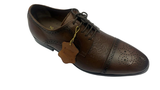 Men’s formal and party leather shoes with laces - Handcrafted DS LS - 30 B 657