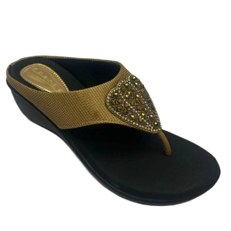 Women medium heel chappal with ice sole dS l3535