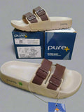 Pure+ Double Strap Comfort Sandals PURE-09 | Beige & Black | Buy Online India