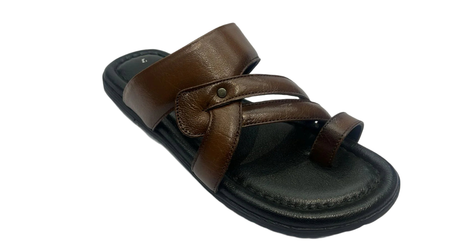 Men’s soft padding cushion leather Chappal with Pu ice sole DS 23077 C-1675