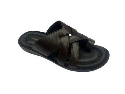 David Muller Men’s leather chappal brown  DS 11634 C 1689