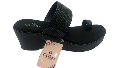 Women high platform heel black DS 10653 L-231