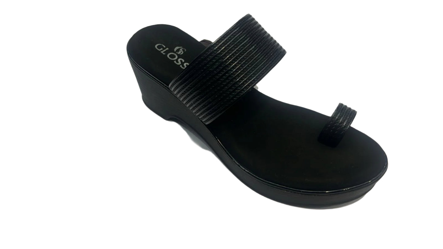 Women high platform heel black DS 10653 L-231