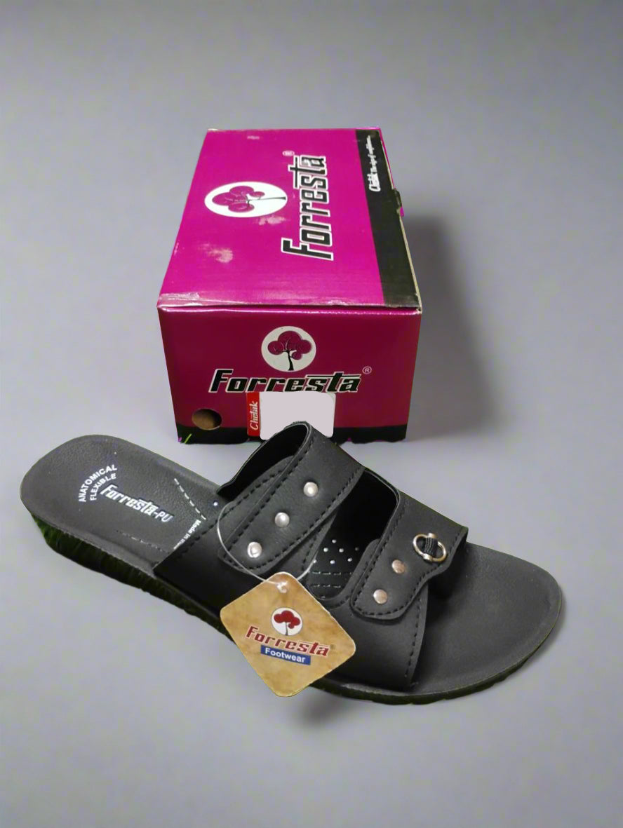 Forresta Komal-52 Women's Slipper | Black | Buy Online India