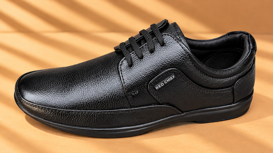 Red Chief Men's 1090 Leather Lace-Up Formal Shoes – Black