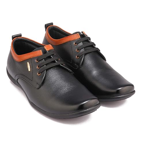 Red Chief - RC2002 001 Men Black Leather Formal Shoes