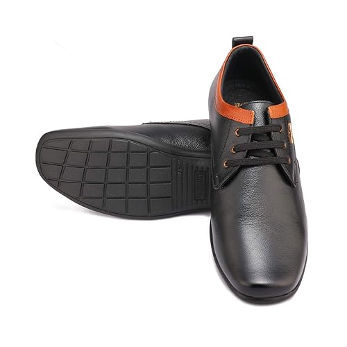Red Chief - RC2002 001 Men Black Leather Formal Shoes
