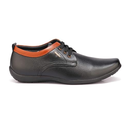 Red Chief - RC2002 001 Men Black Leather Formal Shoes
