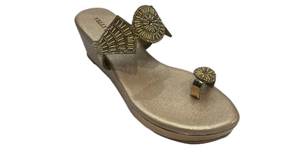 Rose gold women wedding wear with heels and ethnic work and sober look with Doctor pad and soft cushioning DS 8835-38 L.D-109