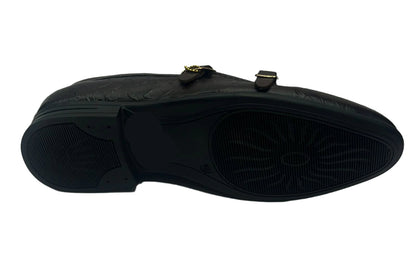 Men leather fancy funky pattern casual shoes with Velcro - handcrafted DS HR 7411 Z-904
