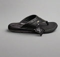 Red Chief Black Casual Leather Slipper For Men RC4034