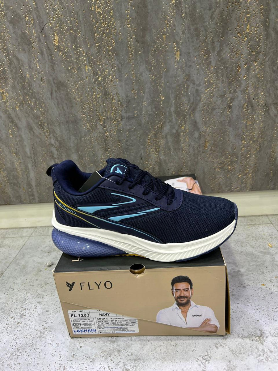 Lakhani FL1203 Men's Sports Shoes | Navy Black | Buy Online India