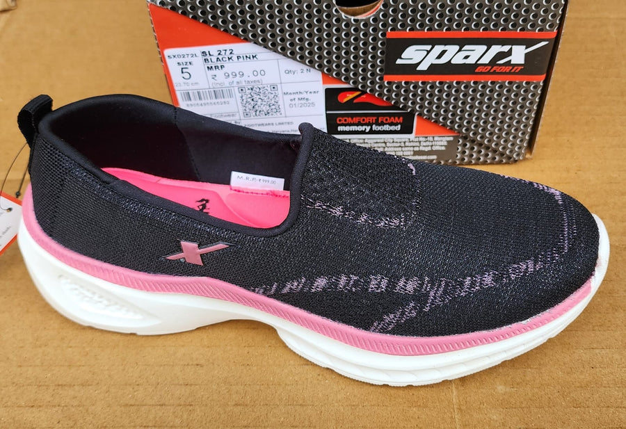 Sparx SL272 Women's Sports Shoes | Black Pink | Buy Online India
