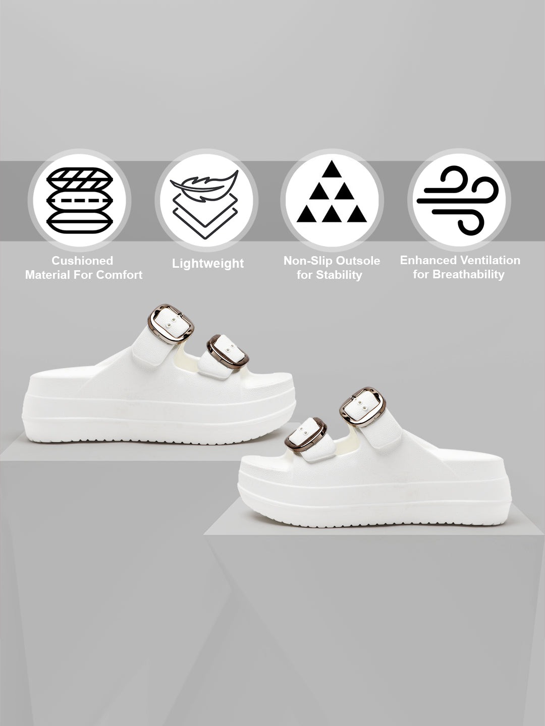 tomsy choice duble_buckle_white