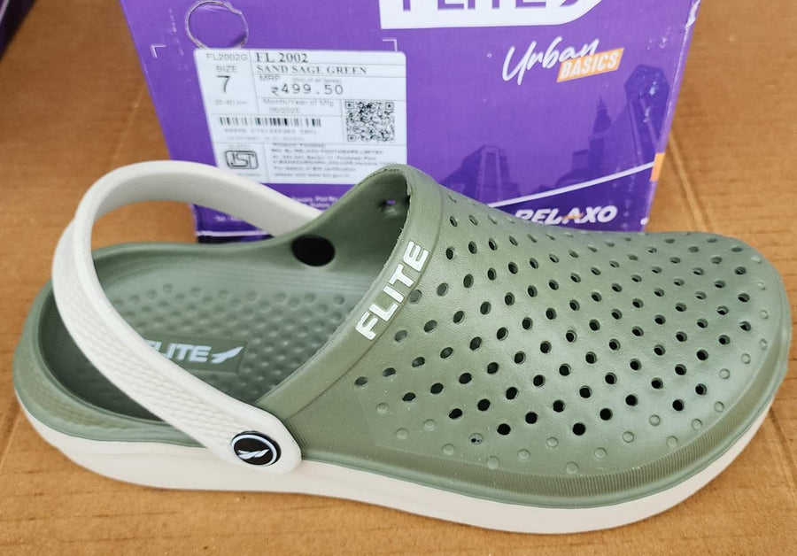 Flite FL2002 Men's Footwear | Sand Green & Navy | Buy Online India