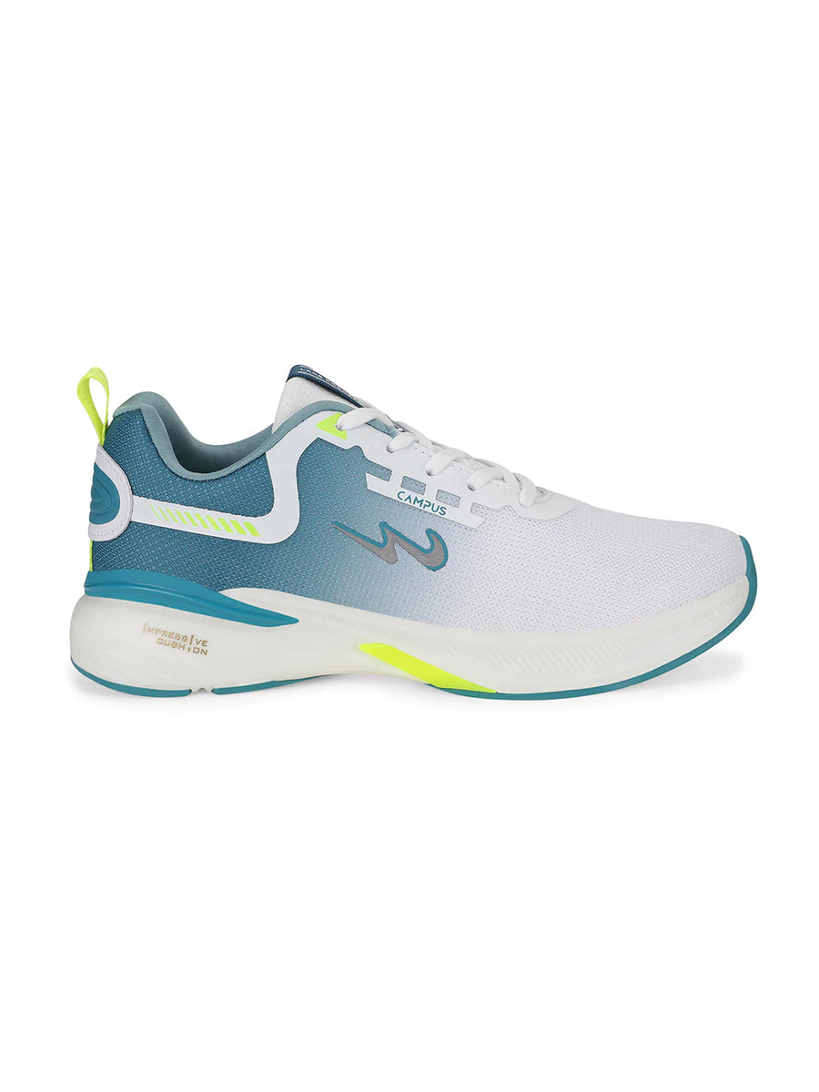 Campus Chance Men's Sports Shoes | White & Mint | Buy Online India