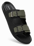 MENS EEKEN 6182 CHAPPAL - BLACK/OLIVE