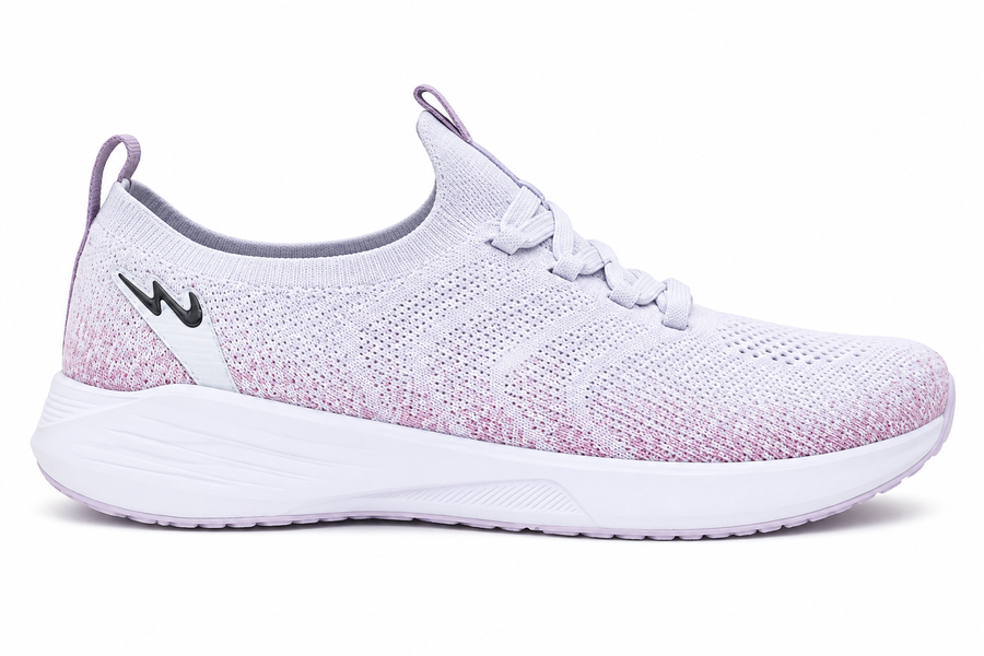 Campus Crop Sneaker - Grey &amp; Lavender