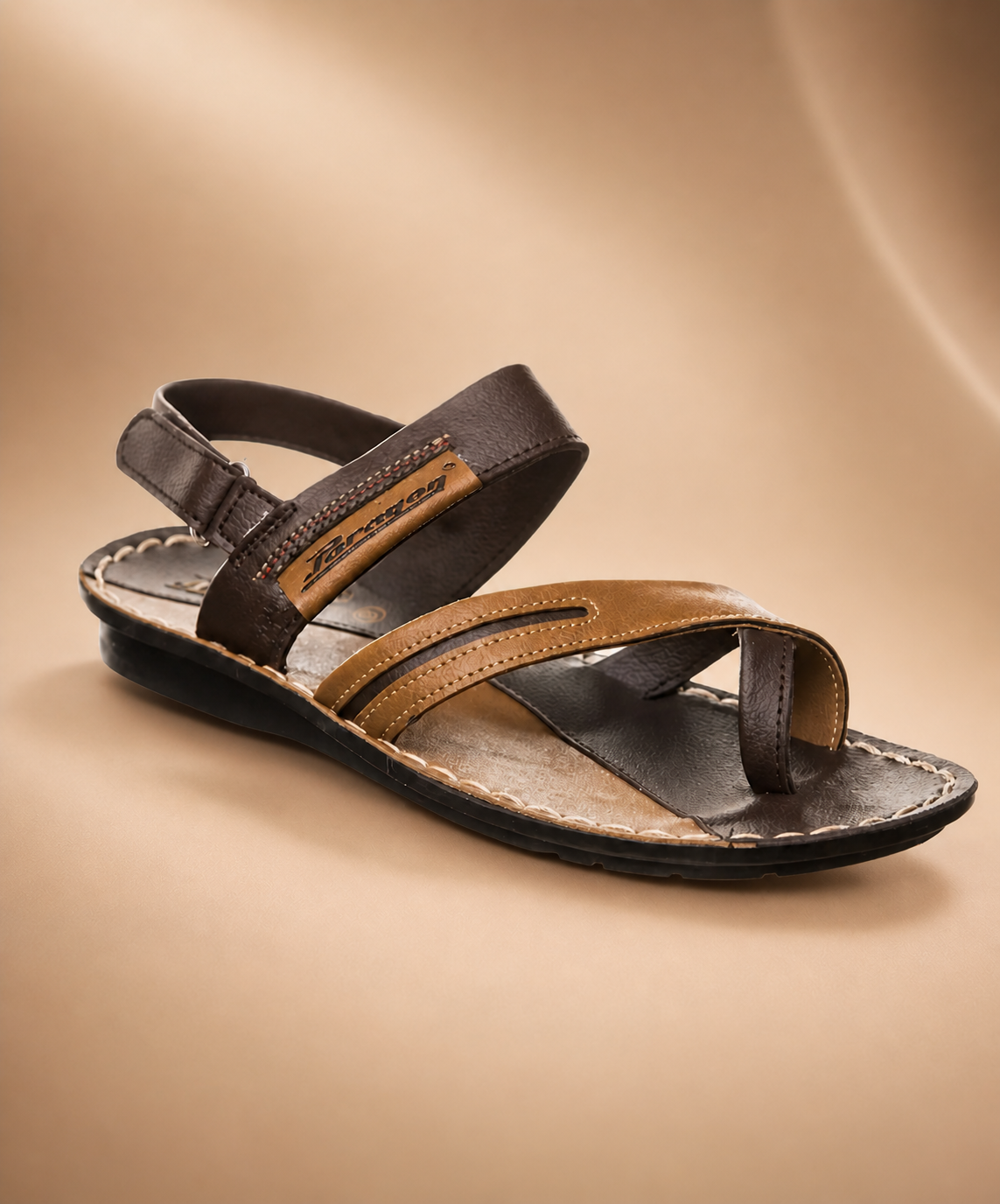 Paragon Slickers 8850 Men's Office Sandal | Brown & Tan | Buy Online India