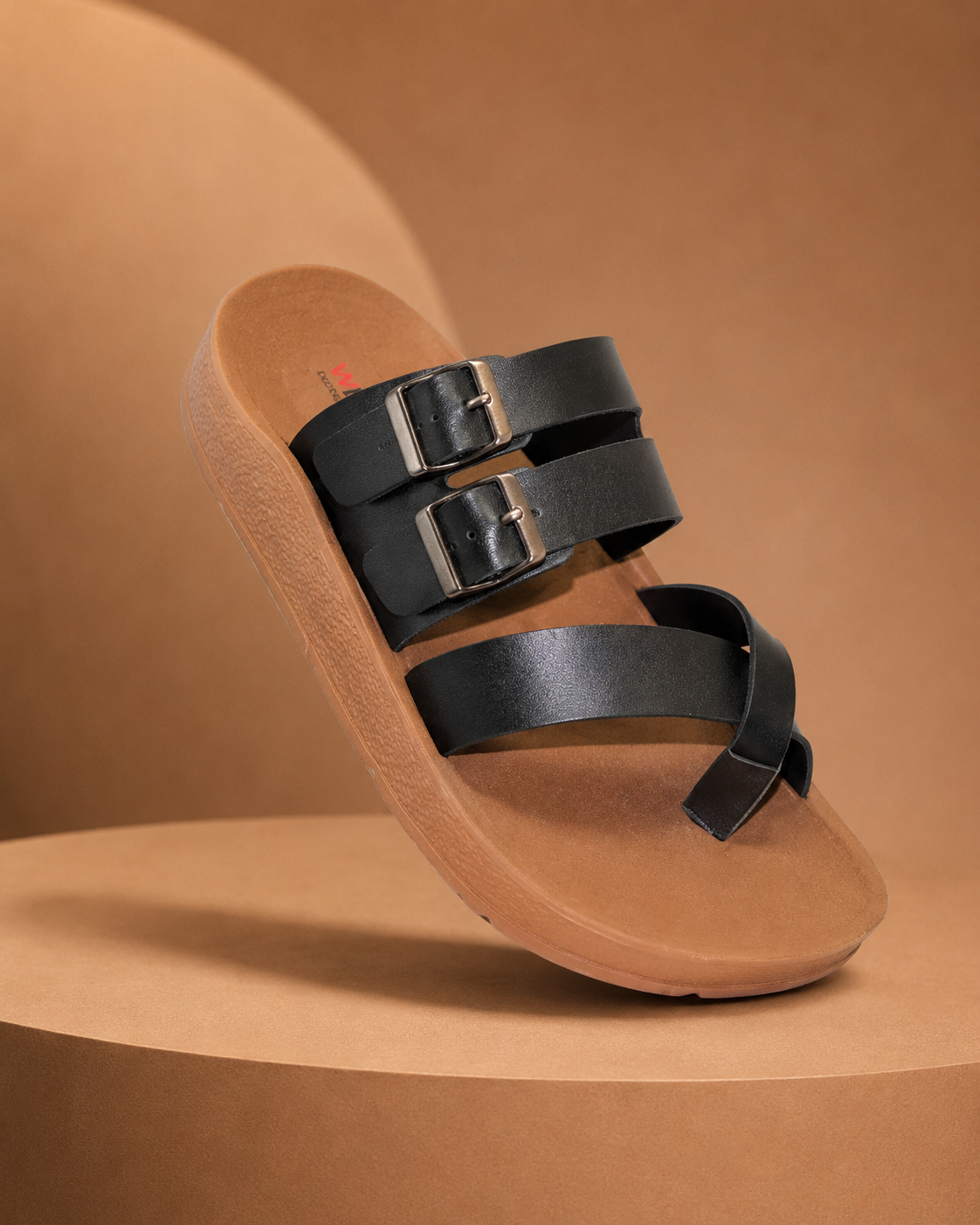 Walkline VRX-16 Men's Toe Loop Sandal | Black Brown Tan | Buy Online India
