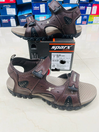 Sparx SS-590 Men's Office Sandal | Tan Black | Buy Online India