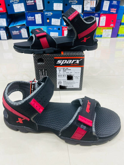 Sparx SS-109 Men's Office Sandal | Black Red | Buy Online India