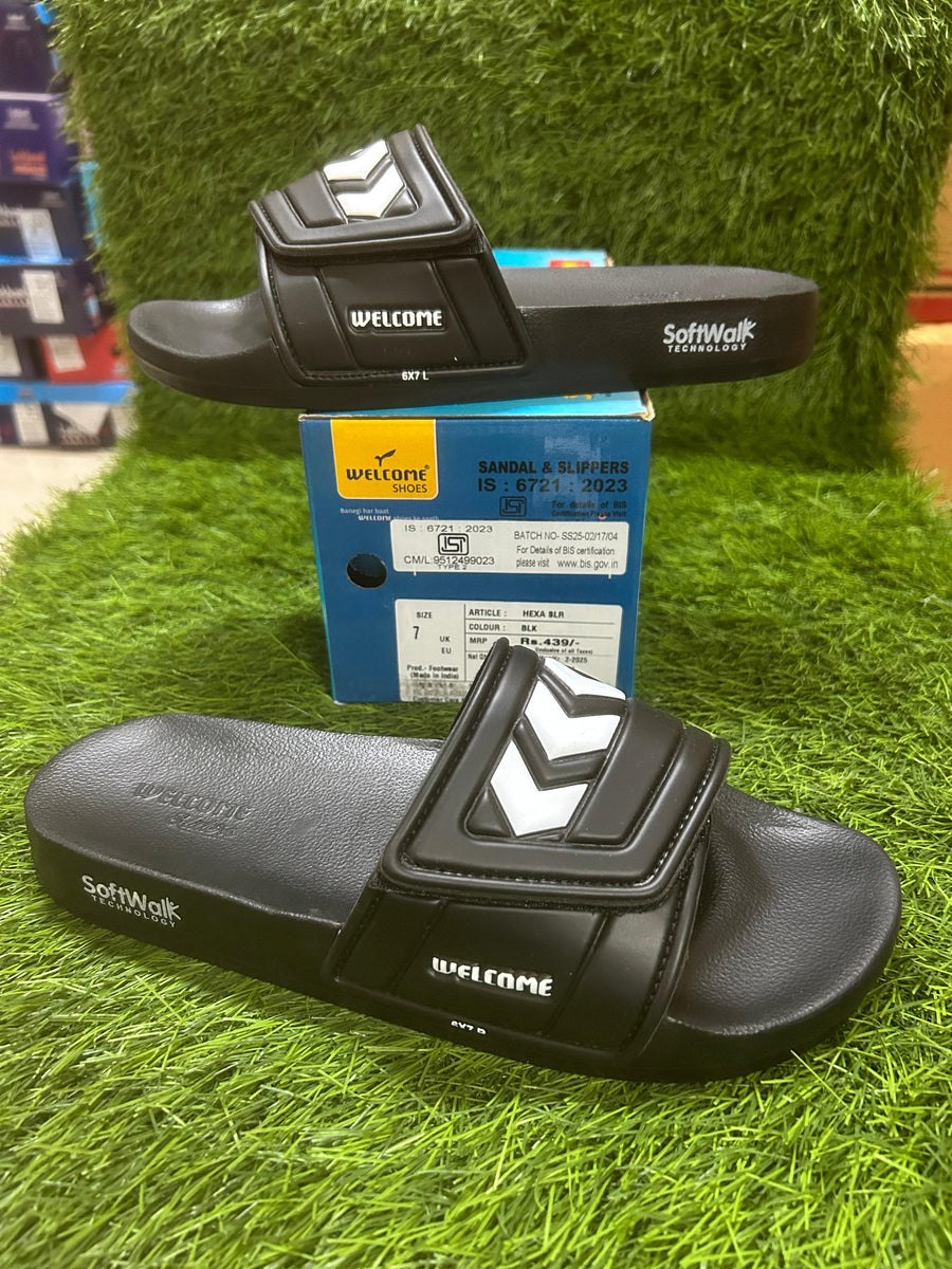 Welcome HexaSlr Men's Footwear | Black & Grey | Buy Online India