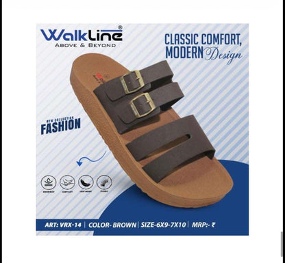 Walkline VRX-14 Men's Soft Sole Chappal | Black Tan Brown Grey | Buy Online India