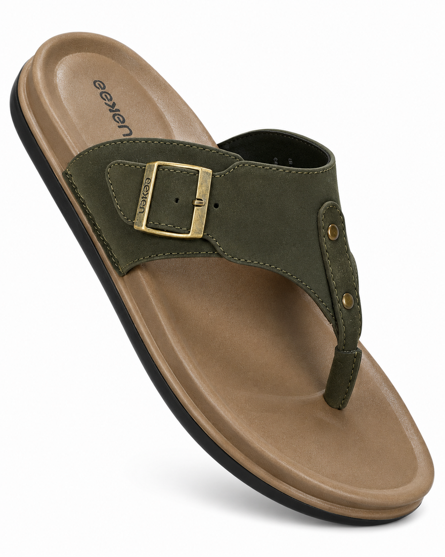 MENS EEKEN 6232 CHAPPAL - OLIVE