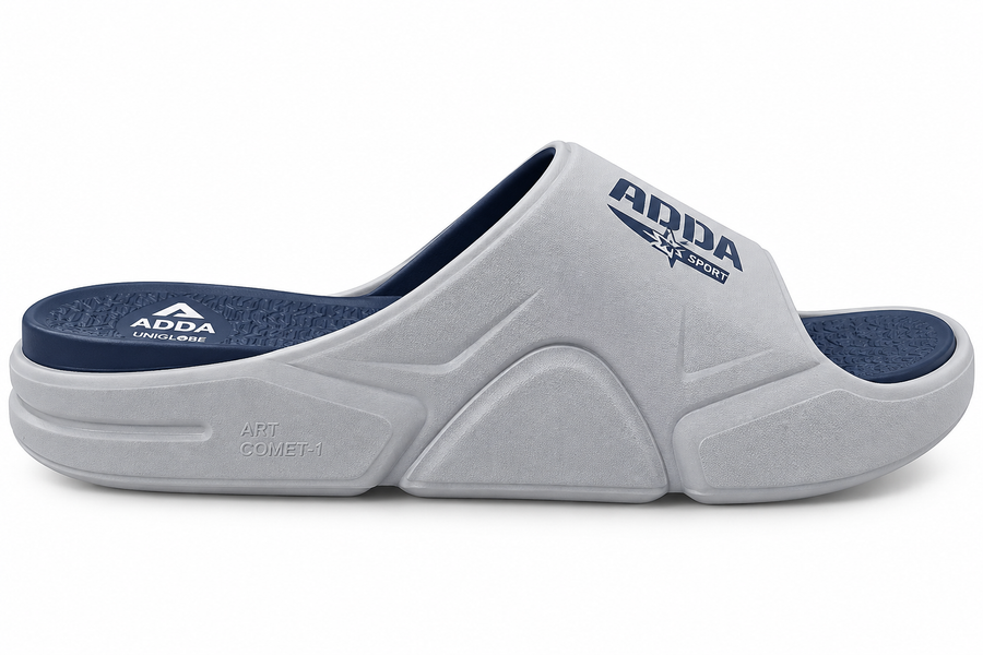 MENS ADDA ART COMET 1 SLIDE - GREY/NAVY