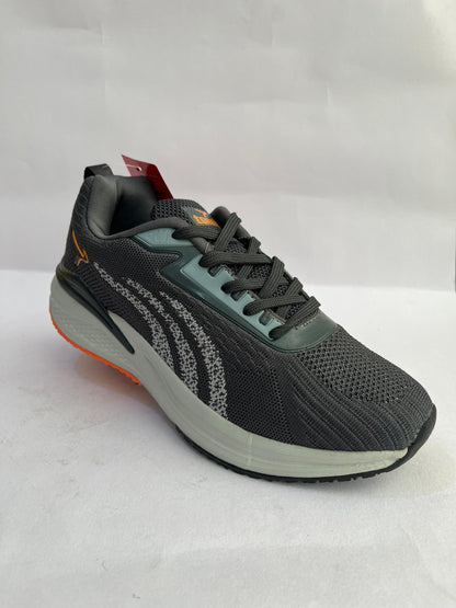 Touch JF-551 Men's Sports Shoes | Dark Grey Orange | Buy Online India