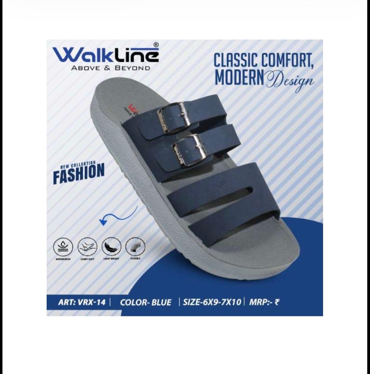 Walkline VRX-14 Men's Soft Sole Chappal | Black Tan Brown Grey | Buy Online India