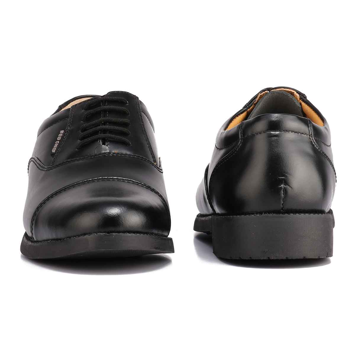 Red Chief Leather Low Ankle Lace Up Black Formal Shoes For Men