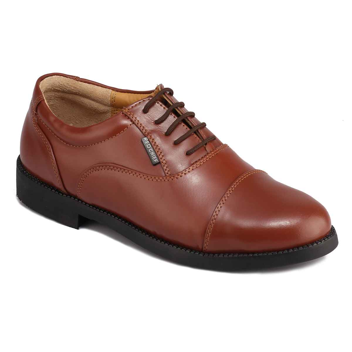 Red Chief Leather Low Ankle Lace Up Tan Formal Shoes For Men |RC0959L 006